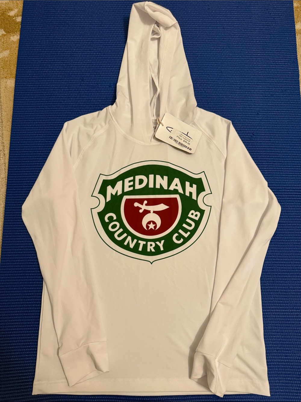 Medinah Country Club Kids' White Hooded Long Sleeve Tee